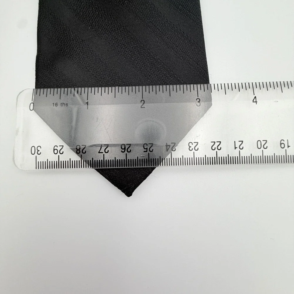 Lot of 2 Mens Ties Pierre‎ Cardin Black Stripe & Isaac Zelcer Geometric Diamond